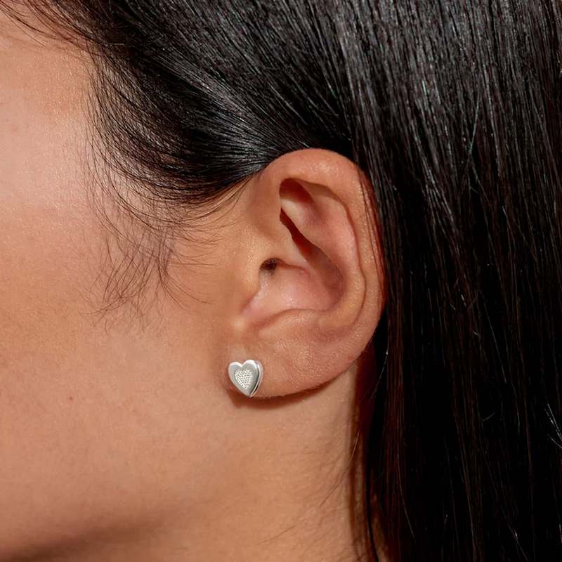 Joma Jewellery 9334 With Love Heart Stud Earrings White Bauble model