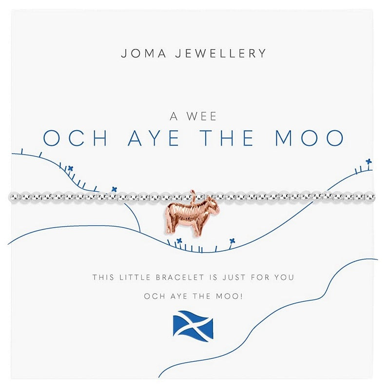 Joma Jewellery 9418 A Wee Och Aye The Moo Bracelet card