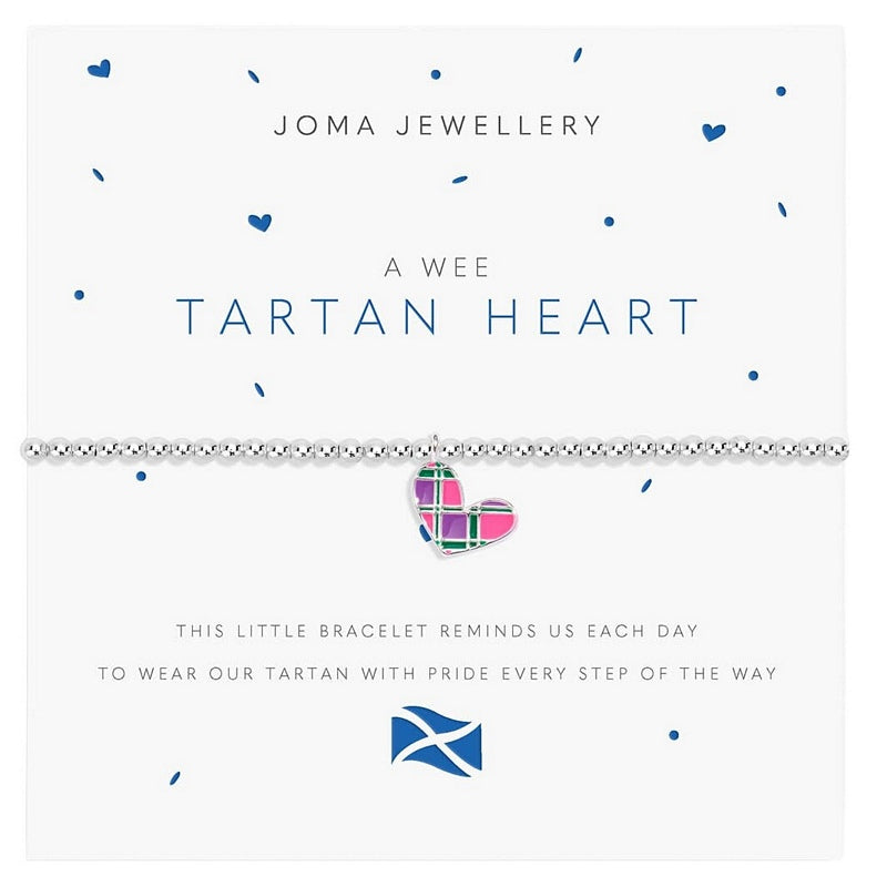 Joma Jewellery 9422 A Little Scottish A Wee Tartan Heart Bracelet front