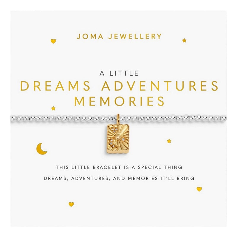 Joma Jewellery A Little Dreams Adventures Memories Bracelet 9508 on card