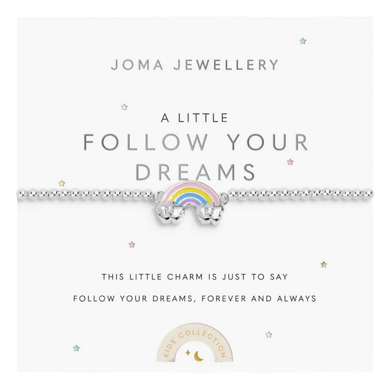 Joma Jewellery A Little Follow Your Dreams Child's Bracelet C959 on display card