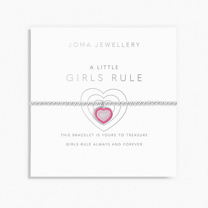 Joma Jewellery A Little Girls Rule Child's Bracelet C681 on card
