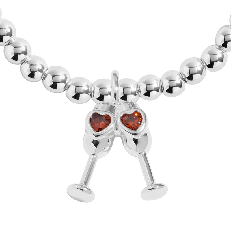 Joma Jewellery A Little Sip Sip Hooray It's Your Birthday Bracelet 9500 detail