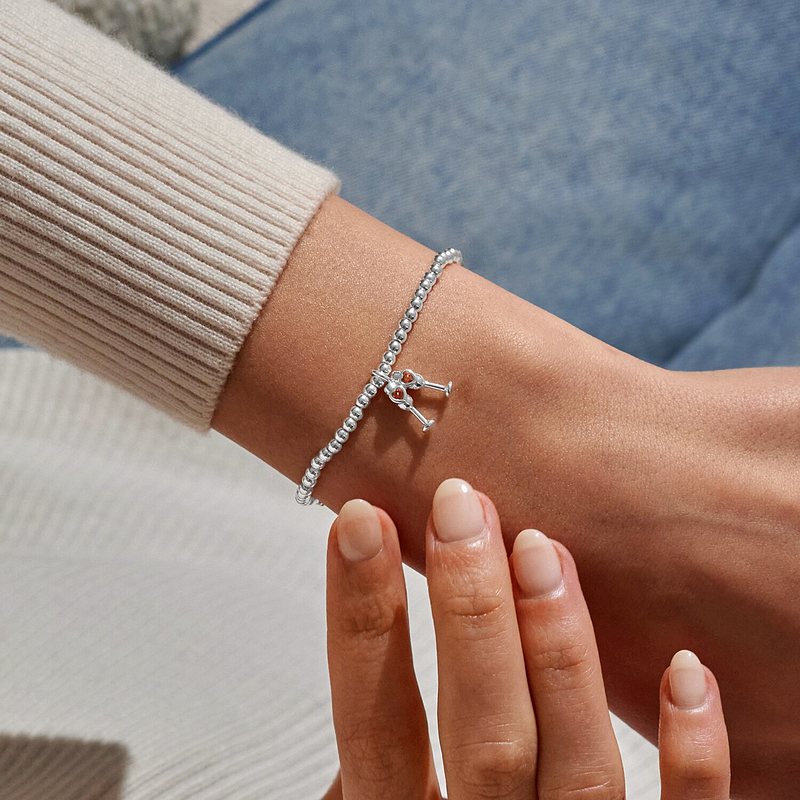 Joma Jewellery A Little Sip Sip Hooray It's Your Birthday Bracelet 9500 on model