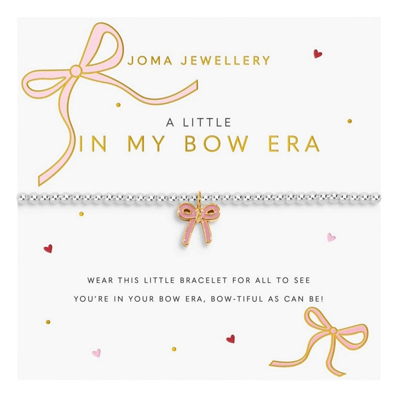 Joma Jewellery A Little Vibes In My Bow Era Bracelet 9839 on card