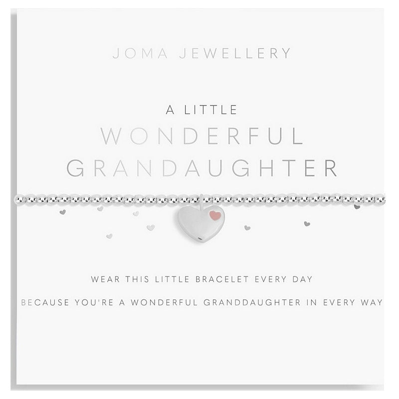 Joma Jewellery A Little Wonderful Granddaughter Child's Bracelet C497 on card