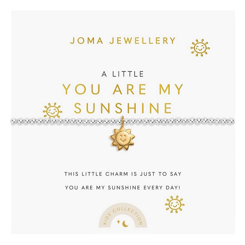 Joma Jewellery A Little You Are My Sunshine Child's Bracelet C804 on card