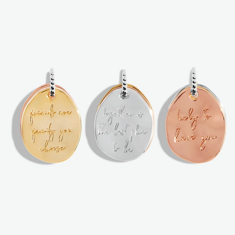 Joma Jewellery Affirmation Discs Friendship Necklace 5666 charm selection