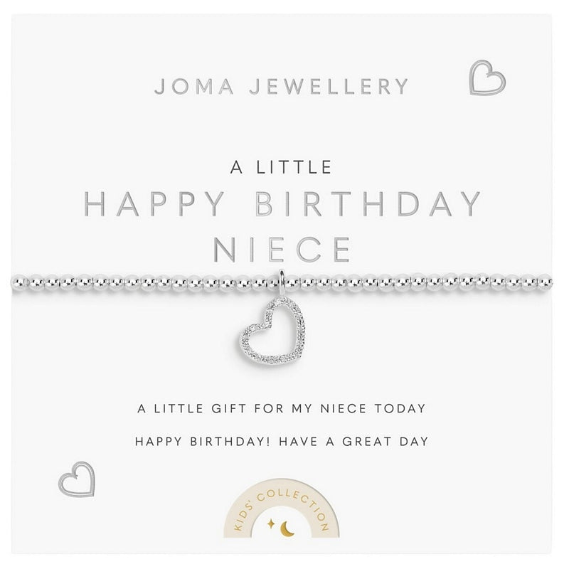 Joma Jewellery C915 A Little Happy Birthday Niece Child's Bracelet card