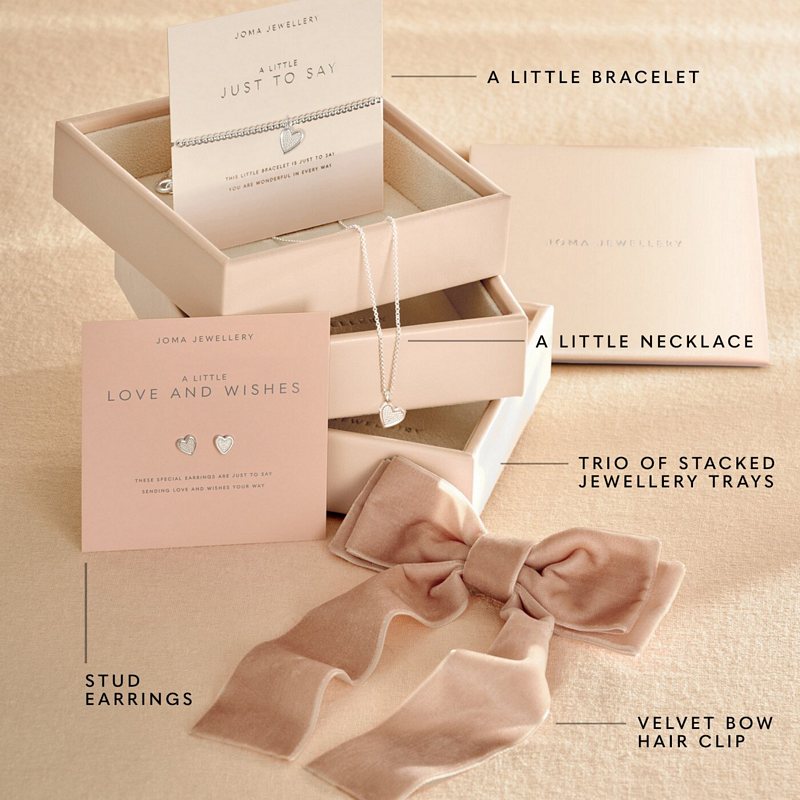 Joma Jewellery Celebration Stack Gift Set With Love Bracelet Necklace and Earrings 9849 annotated