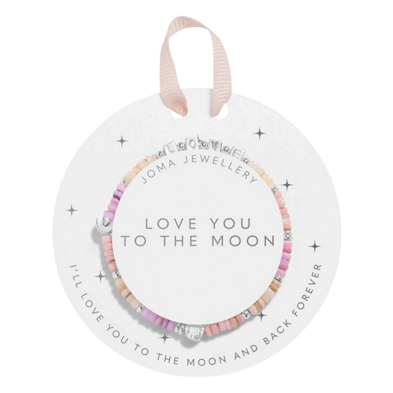 Joma Jewellery Happy Little Moments Love You To The Moon Child's Bracelet C818 on display card