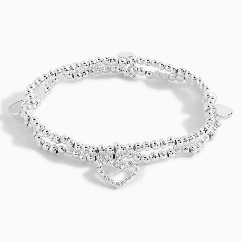 Joma Jewellery Lila Heart Layered Bracelet 5915 main