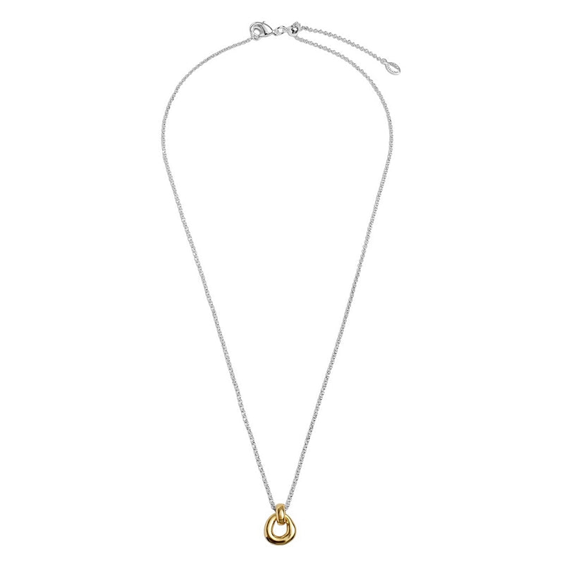Joma Jewellery Loved By You Organic Link Necklace In Silver and Gold Plating 10508 full-length