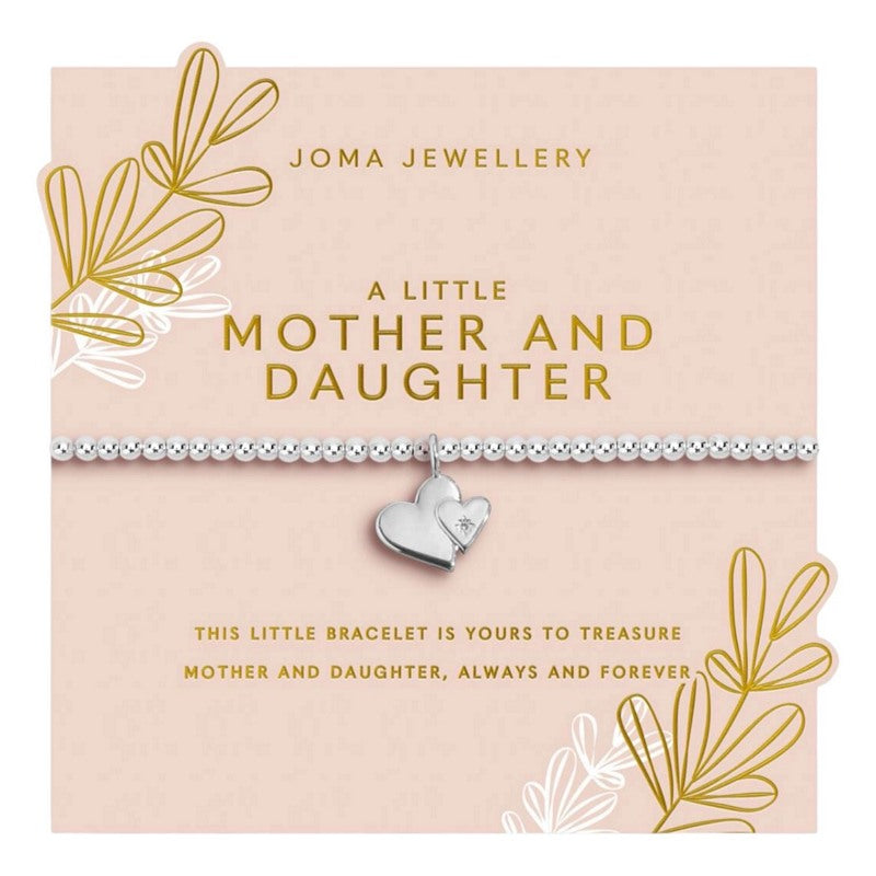 Joma Jewellery Mother's Day A Little Mother and Daughter Bracelet 9763 on card