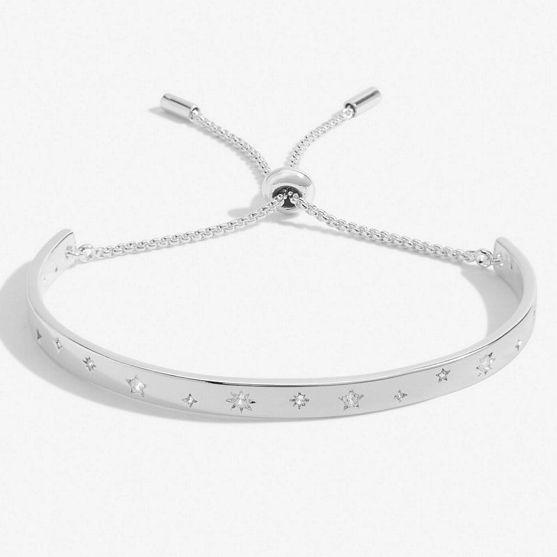 Joma Jewellery Silver Bar Bracelet CZ Stars 6122 main