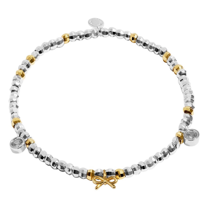 Joma Jewellery Sparkle Confetti A Little Thank You Bracelet Silver and Gold 10293 main