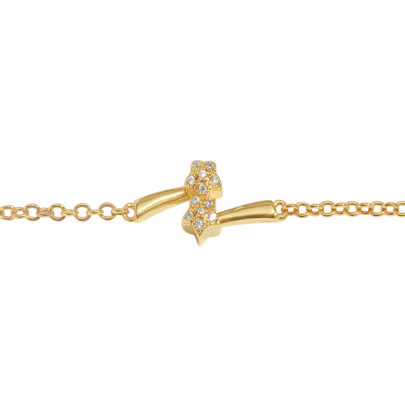 Joma Jewellery Style Stories Stars Bracelet Gold Plate 9207 detail