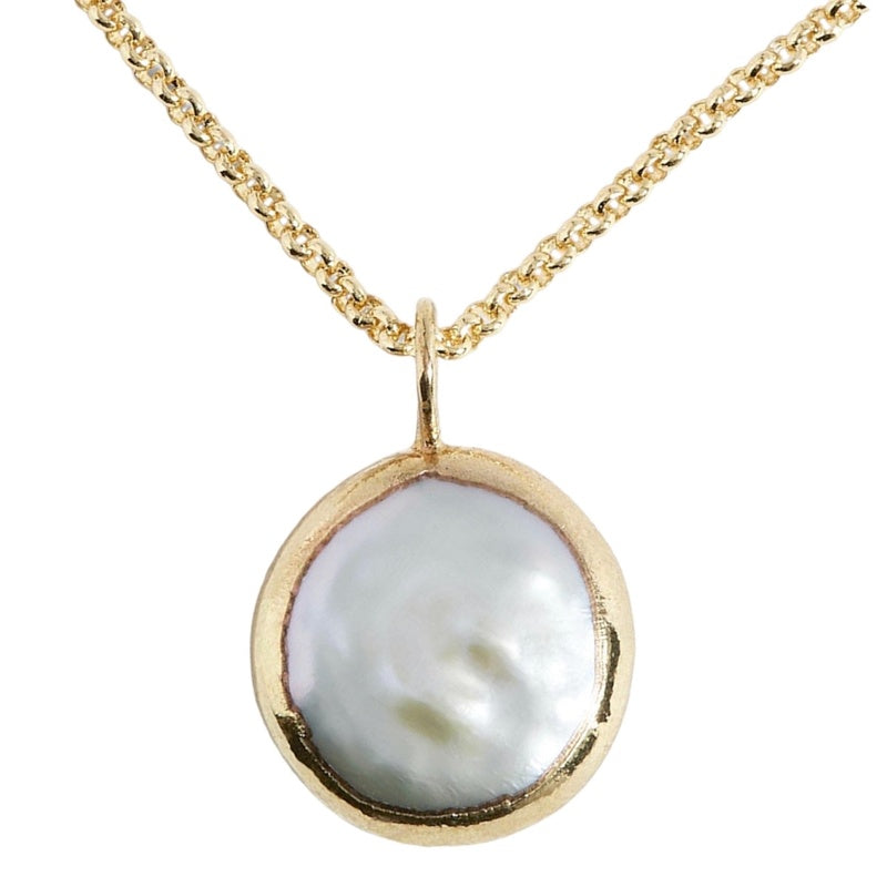 Joma Jewellery Summer Solstice Coin Pearl Necklace 5689 detail