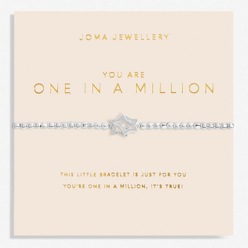 Joma Jewellery You Are One In A Million Bracelet 6158 on card