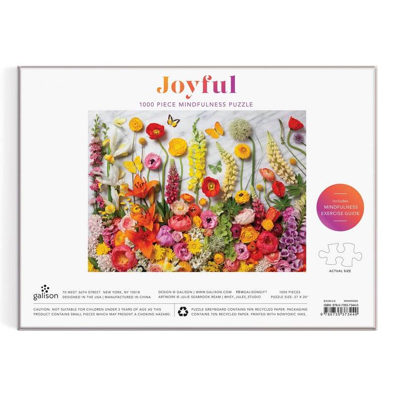 Joyful 1000 Piece Jigsaw Puzzle box rear