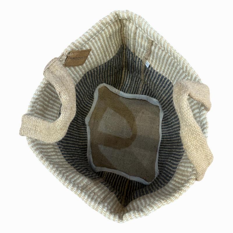 Jute Storage Basket Natural Brown inside