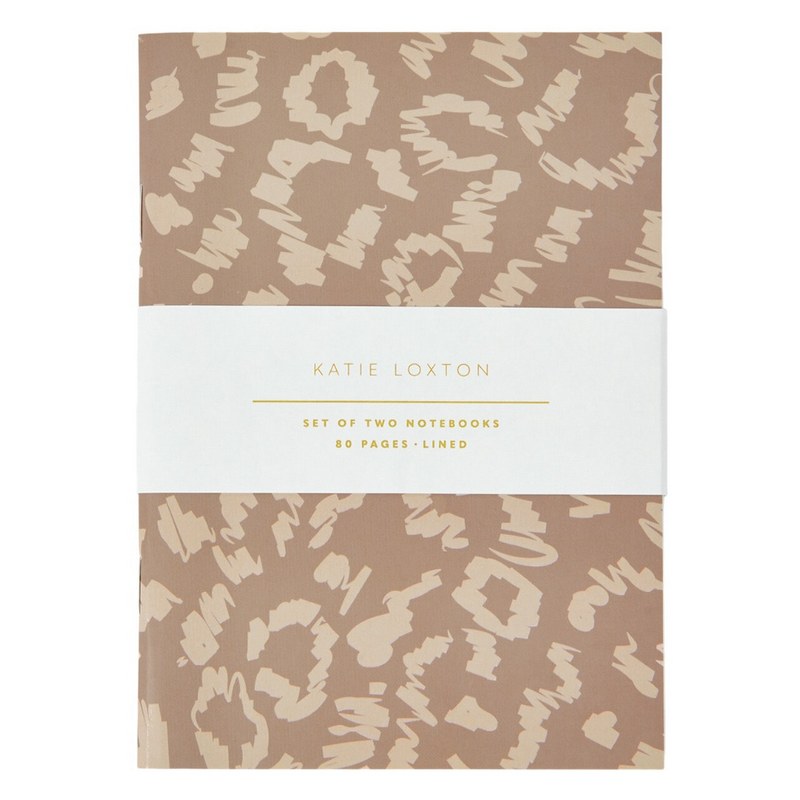 Katie Loxton Duo Notebooks Feeling Inspired in Mink KLST202 front