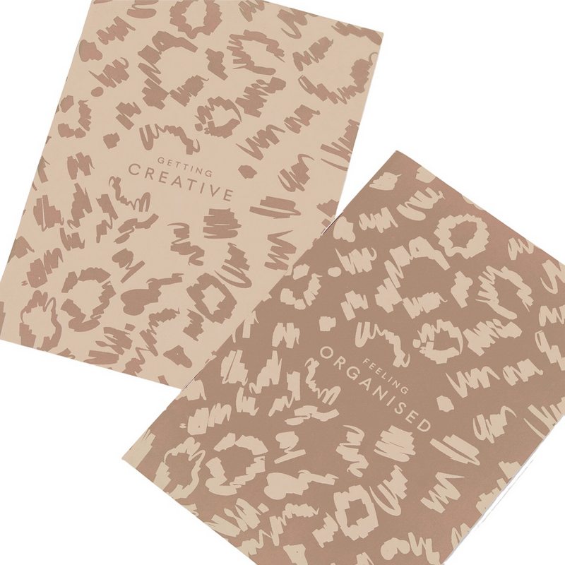 Katie Loxton Duo Notebooks Feeling Inspired in Mink KLST202 open