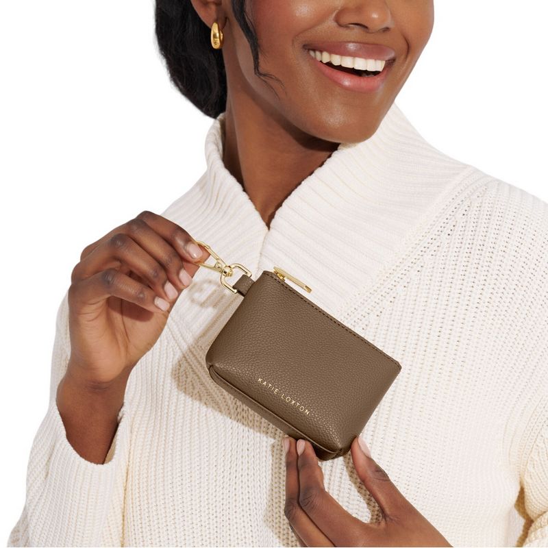 Katie Loxton Evie Clip On Coin Purse in Mink KLB2879 lifestyle 1