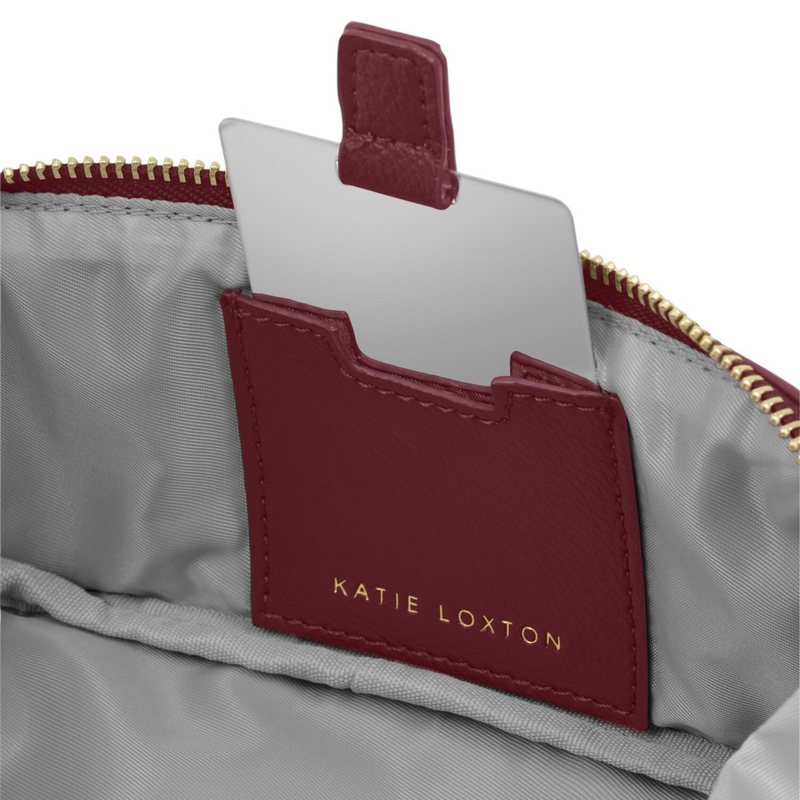 Katie Loxton Fold-Out Mirror Make Up Bag Cherry KLB4296 mirror