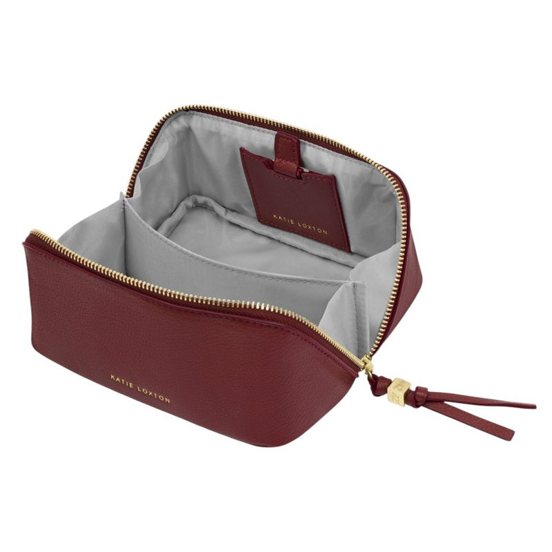 Katie Loxton Fold-Out Mirror Make Up Bag Cherry KLB4296 open