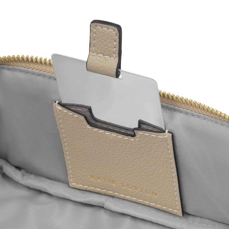 Katie Loxton Fold-Out Mirror Make Up Bag Light Taupe KLB4297 mirror