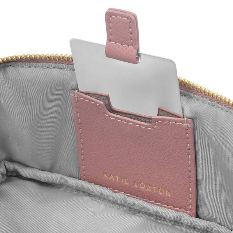 Katie Loxton Fold-out Mirror Make Up Bag Deep Rose KLB4298 detail