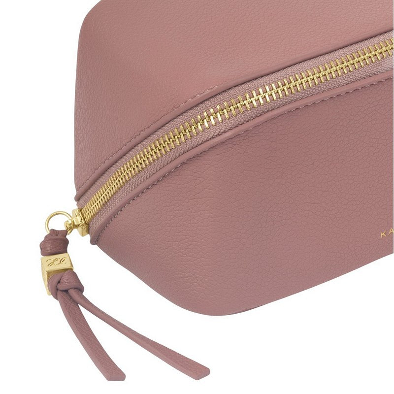 Katie Loxton Fold-out Mirror Make Up Bag Deep Rose KLB4298 zip