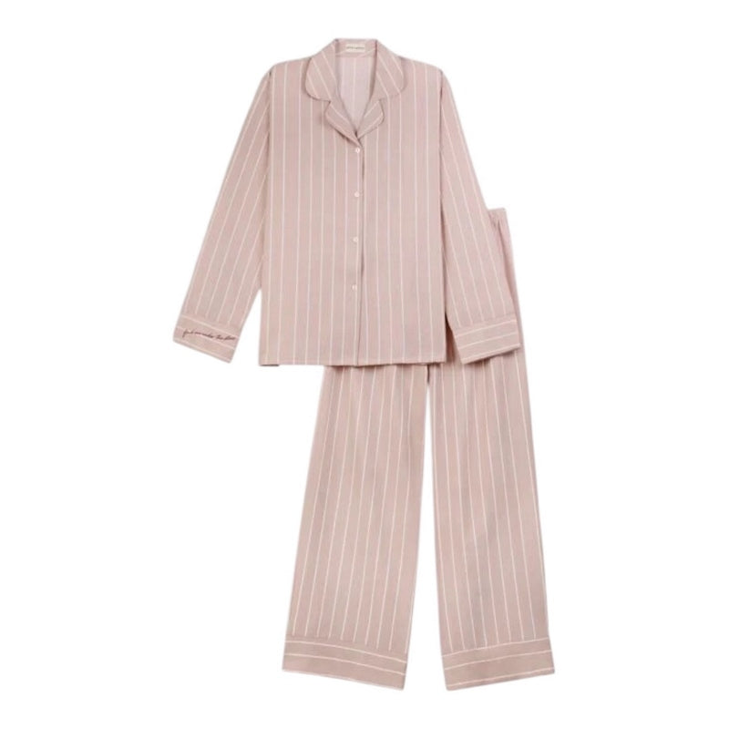 Katie Loxton Gift Boxed Pyjama Set Pink & White Stripe Print KLS751 main