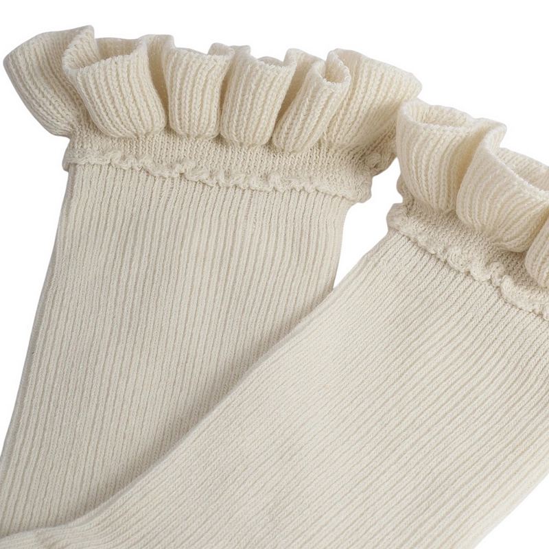 Katie Loxton Gift Boxed Ruffle Socks Off White KLS749 detail