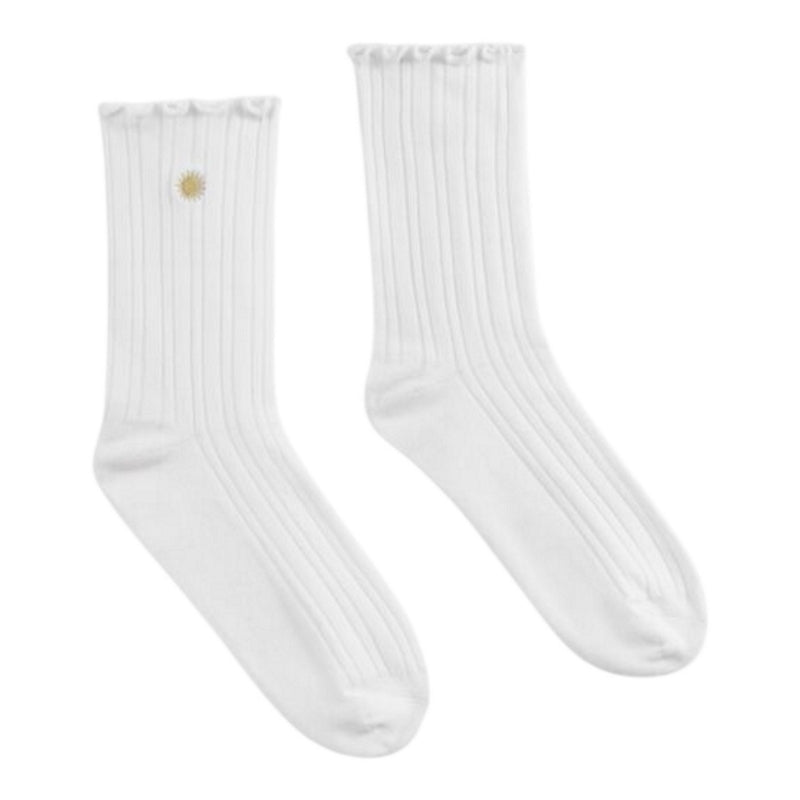 Katie Loxton Gift Boxed Snug Socks Frill Sun White KLS748 main