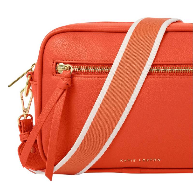 Katie Loxton Hallie Crossbody Bag in Deep Orange Medium KLB3915 detail