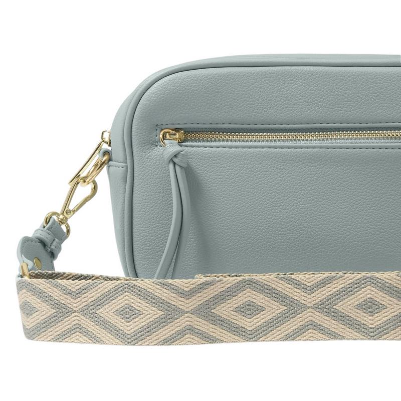 Katie Loxton Hallie Crossbody Bag in Duck Egg Blue Medium KLB3714 detail