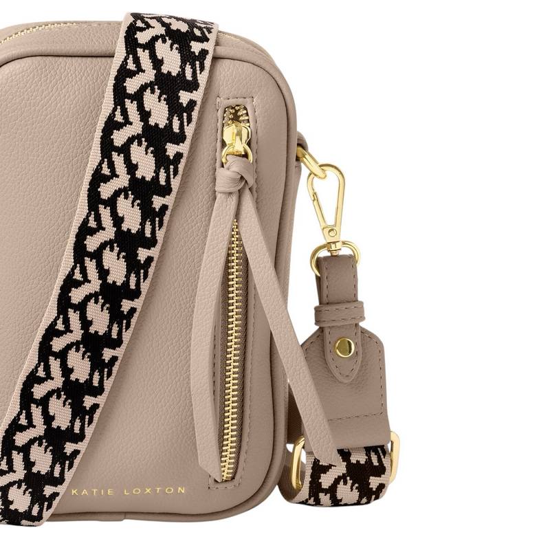Katie Loxton Hallie Crossbody Bag in Taupe Small KLB3910 detail