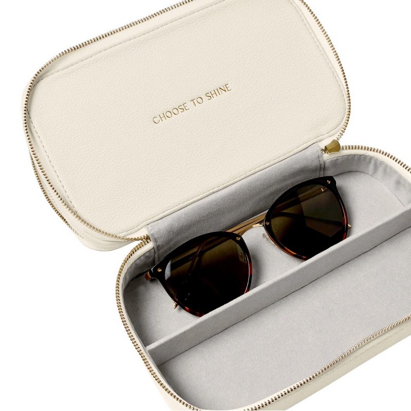 Katie Loxton Jewellery And Accessories Travel Case in Off White KLB3357 in use