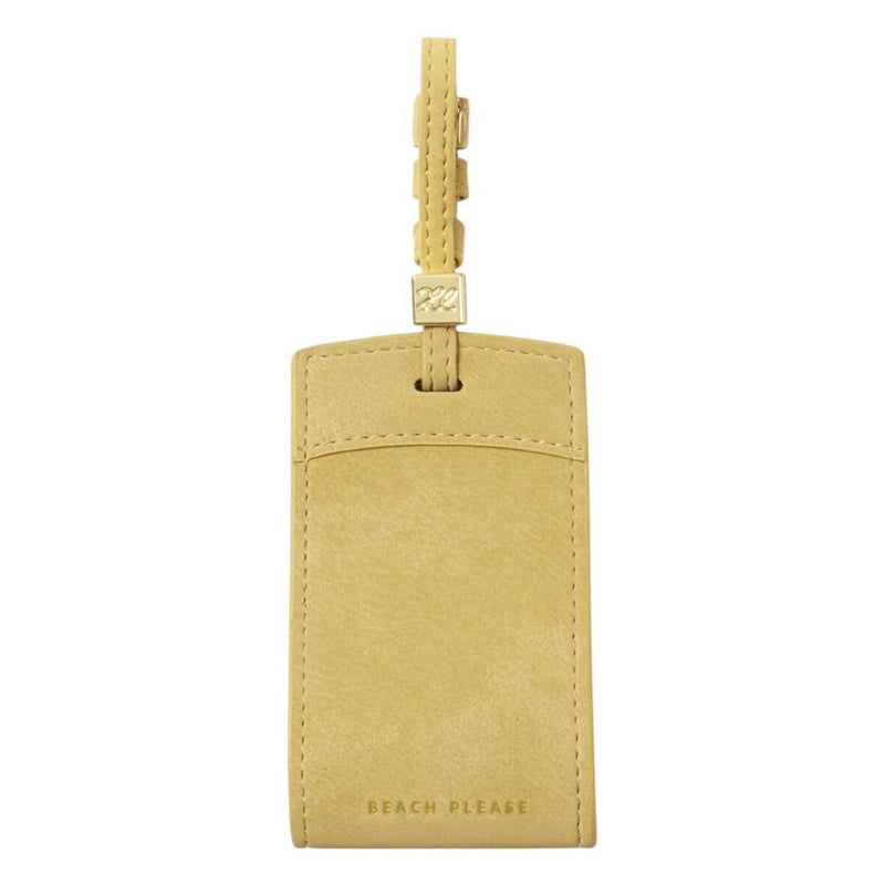 Katie Loxton Luggage Tag Beach Please Butter Yellow KLB4540 front