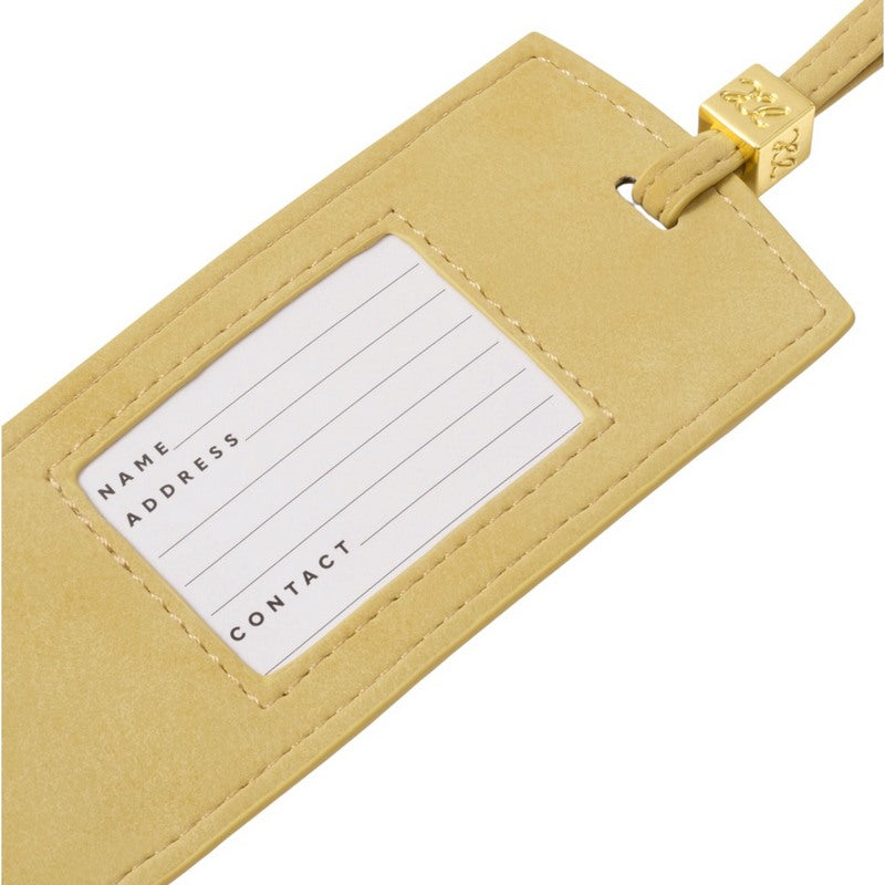 Katie Loxton Luggage Tag Beach Please Butter Yellow KLB4540 inside