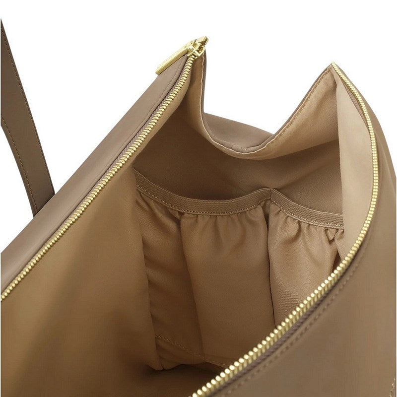 Katie Loxton Milan Cabin Bag Taupe Suedette KLB4509 inside