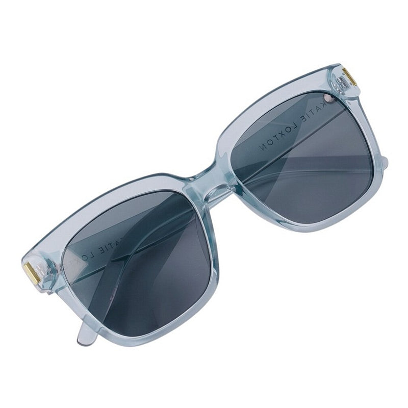 Katie Loxton Roma Sunglasses in Transparent Blue KLSG099 folded