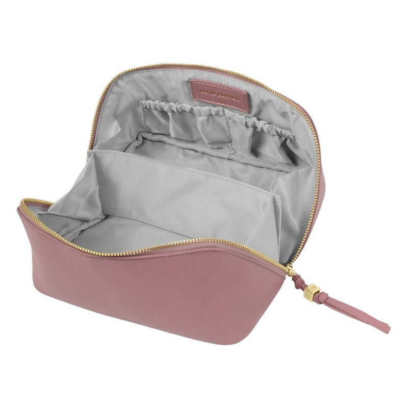 Katie Loxton Soho Makeup and Wash Bag Medium Deep Rose KLB4302 open