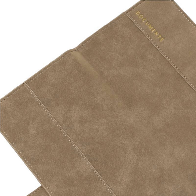 Katie Loxton Travel Wallet Adventure Awaits Taupe Suedette KLB4544 inside documents detail