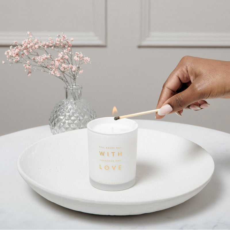 Katie Loxton Wild Raspberry & Sugar Plum Candle With Laughter & Love KLC326 lifestyle