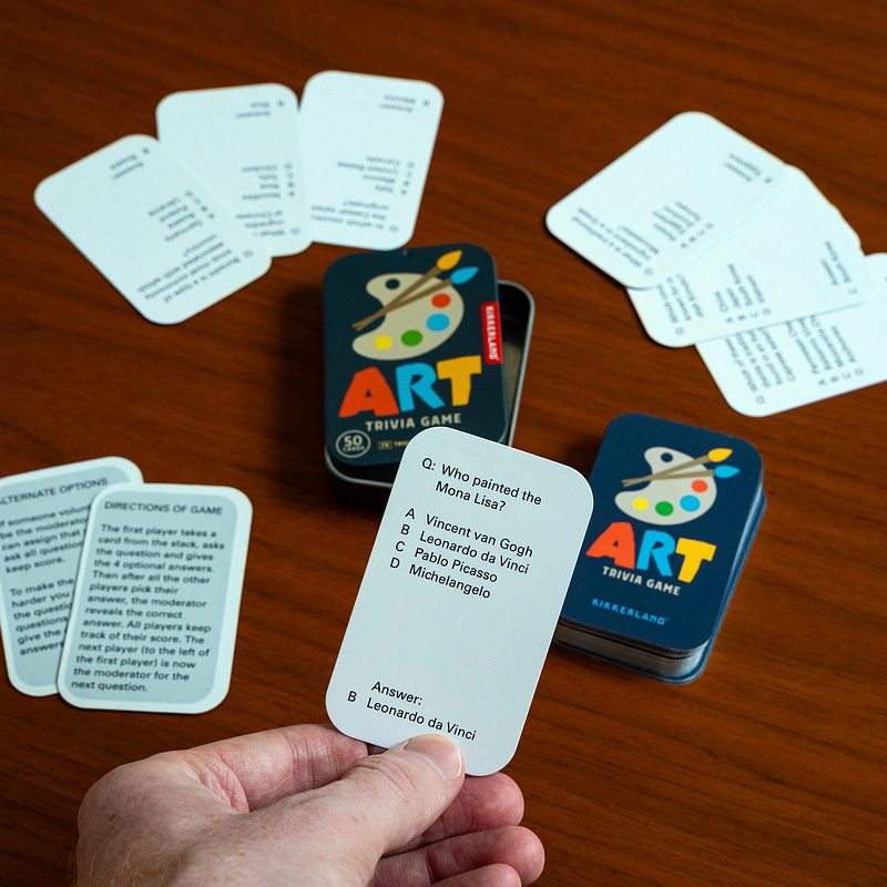 Kikkerland Art Trivia Game In A Tin GG264 lifestyle