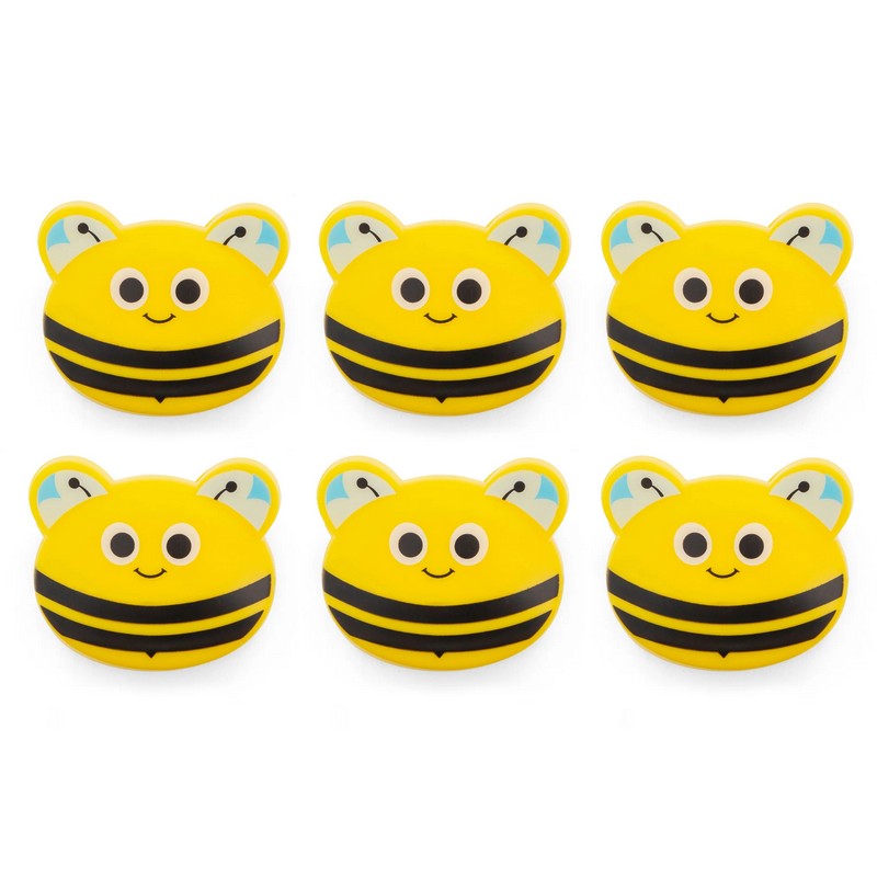 Kikkerland Bee Bag Clips Set of 6 main