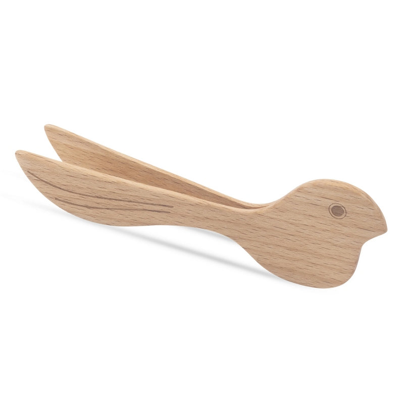 Kikkerland Bird Wooden Toaster Tongs CU348 main